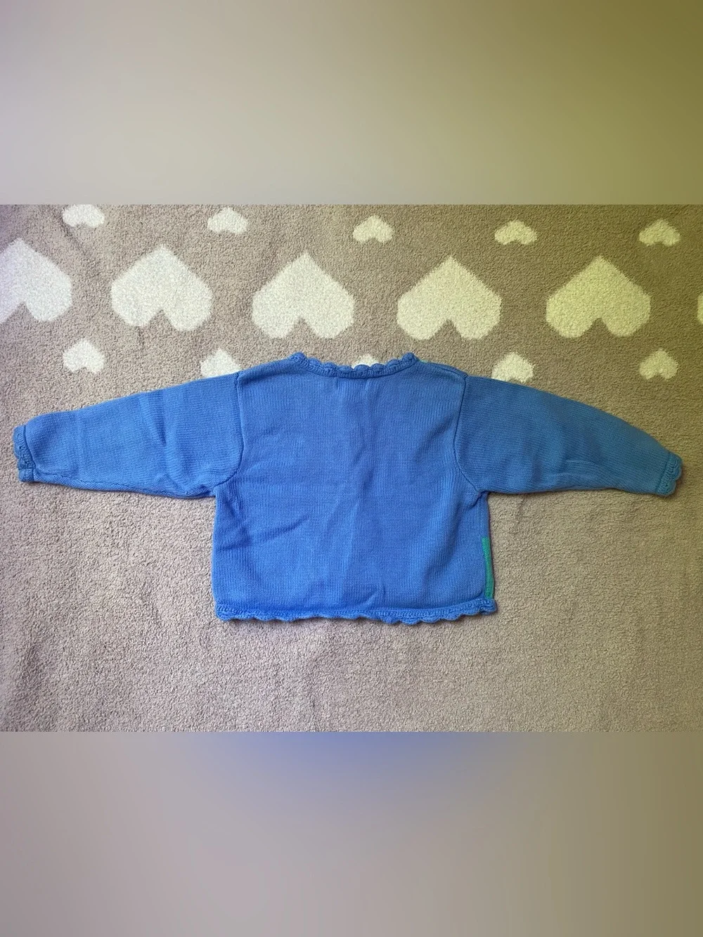 Gymboree 1998 Spring in Bloom 2/3yo blue floral block cardigan